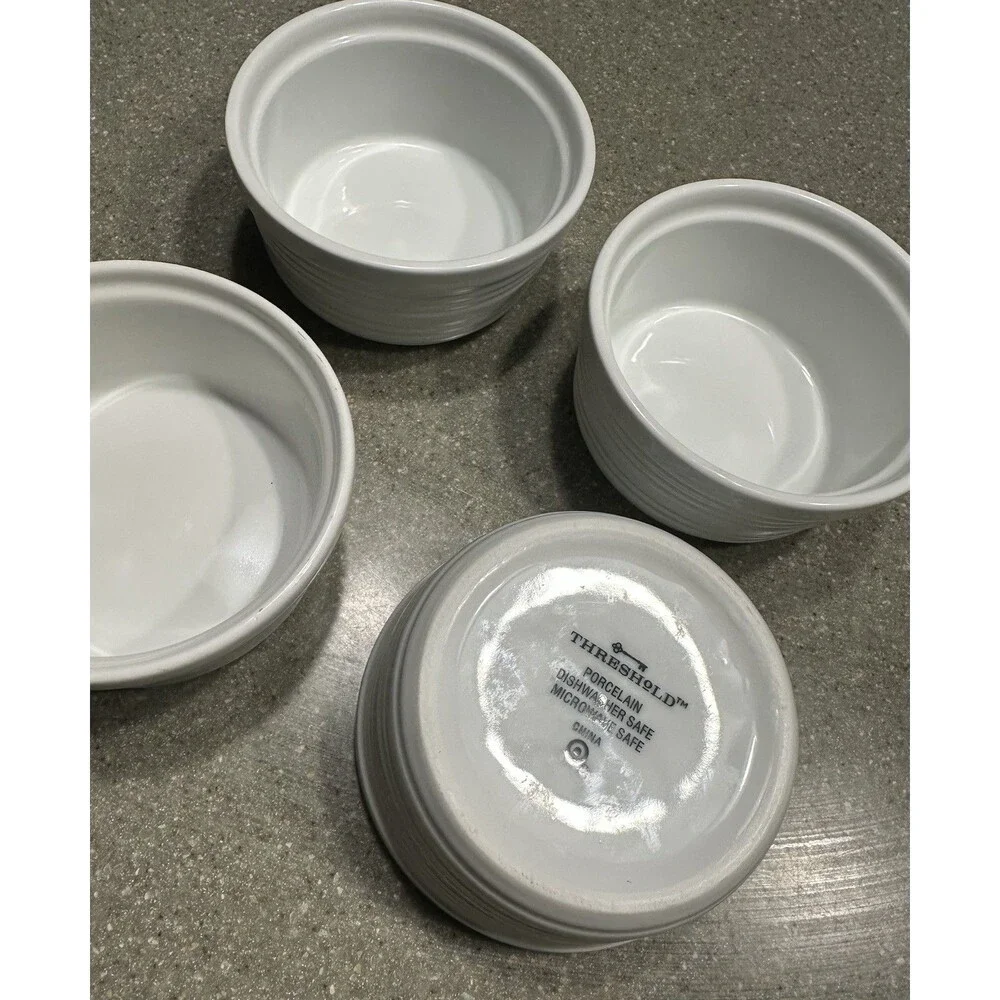 Threshold™ Porcelain Ramekin – White – Set of 4 - 4.5” x 2” 8 Ounce